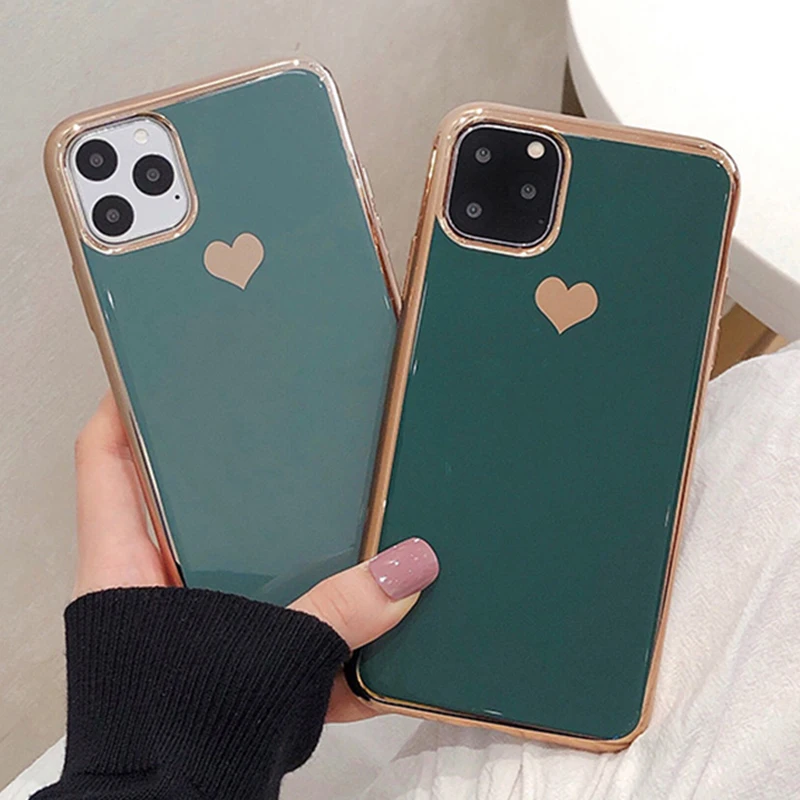 SUYACS чехол для телефона с покрытием сердца iPhone 11 Pro Max XR XS X 7 8 6 6S Plus мягкий