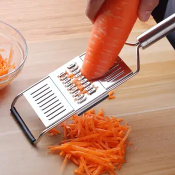 

Stainless Steel Three-in-one Multi-function Manual Vegetable Cutter Potato Shredder Wave Knife Potato Gridder Slicer Fruit Grate