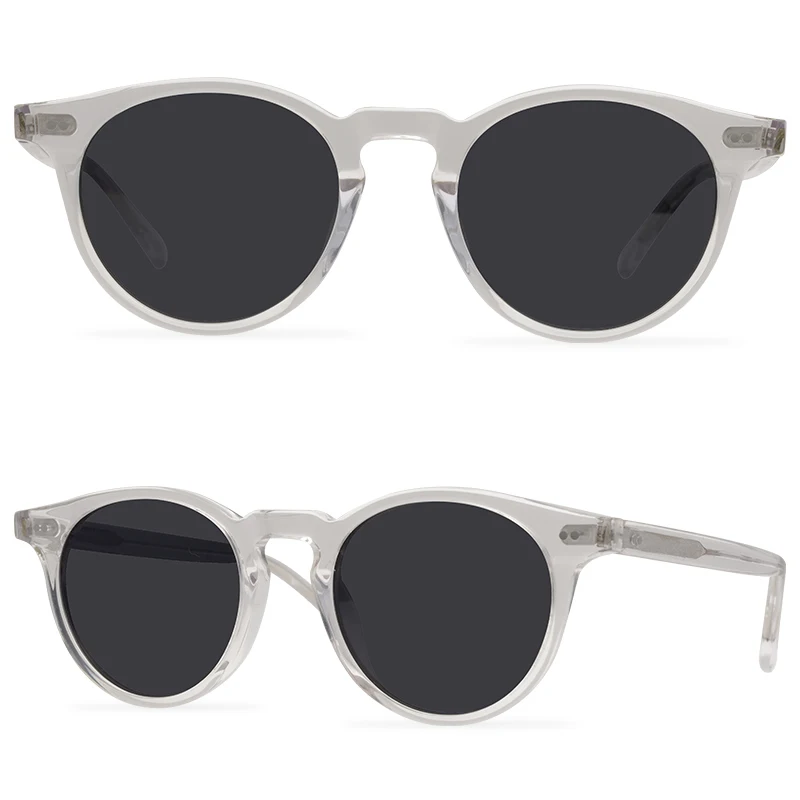 

Fashion women round full frame polarized glasses men TAC polarized sunglasses