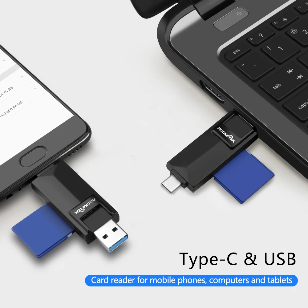 Игровая мышь Rocketek type c usb 3 0 otg телефонный Type C multi 2 в 1 устройство чтения карт памяти