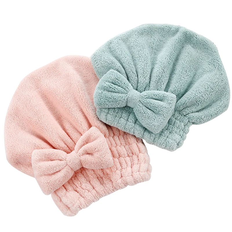 Lowered Hat Wrapped-Towel Hair-Cover Bathing-Cap Dry-Hair Microfiber Thicken Cartoon Bowknot 1zWklQeXa