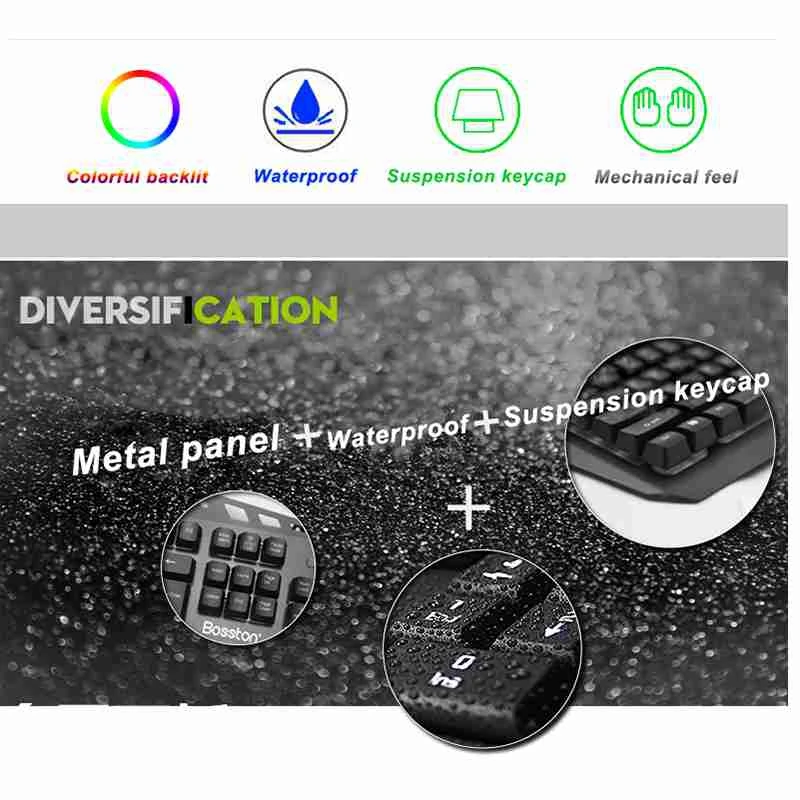 Для босстона Механическая Feel Usb Проводная Подсветка 104 ключей Игровой Набор клавиатуры с держателем телефона 8350
