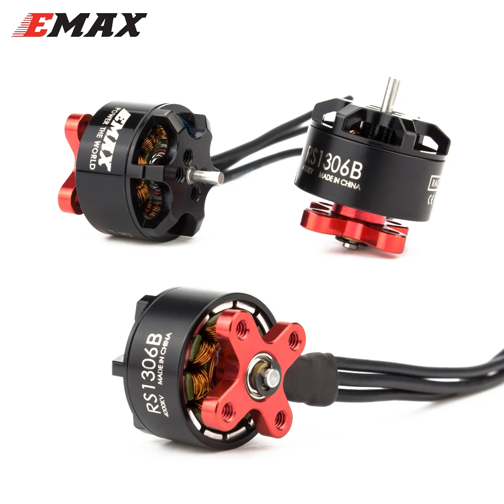 

1pcs/lot EMAX RS1306B 2700KV/4000KV 3-4S Brushless Racing Motor (RS1306 Version 2) for RC FPV RACER Quadcopter(with retail box)