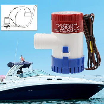 

1100GPH 12V Bilge Pump 3AMP 12N Marine Water Pump Submersible Yacht Boat