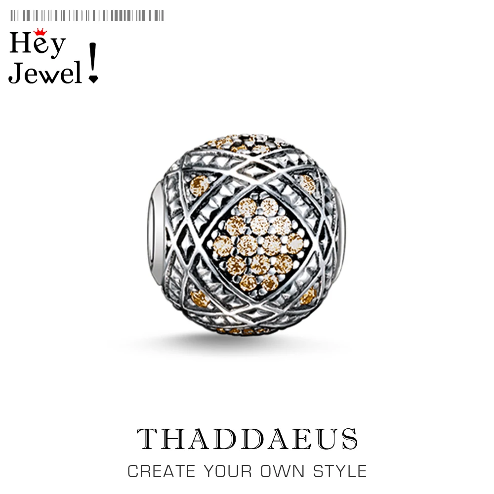 

Charm Beads Champagne CZ , Silver Zirconia Beads Fits Bracelet Thomas Necklace Karma Charms European Jewelry Accessories