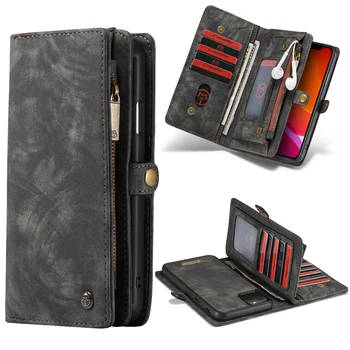 

Leather Wallet Magnet buckle Flip Phone Case For iphone 11PRO MAX iphone X XS MAX XR 6 7 8 6S Plus Card Slots kickstand Cover