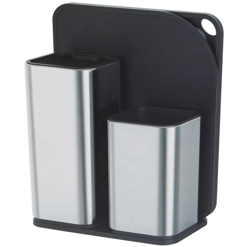 

New Stainless Steel Knife Holder Kitchen Rack Cutting Board Integrated Kitchen Tool Holder