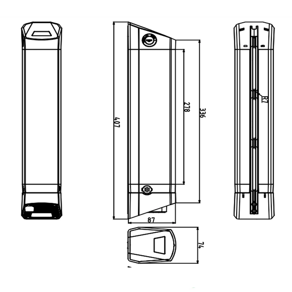 Reention Rocket Battery Pack With Charger 36V 14Ah 504Wh 250W 500W Down Tube Electric Bicycle Batteries