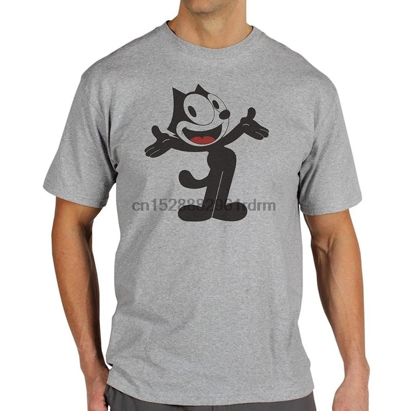 Clothing Cleshion Mens Smart Felix The Pussy Cat Character Multick Smiling Majestic T Shirt 1517 | Мужская одежда