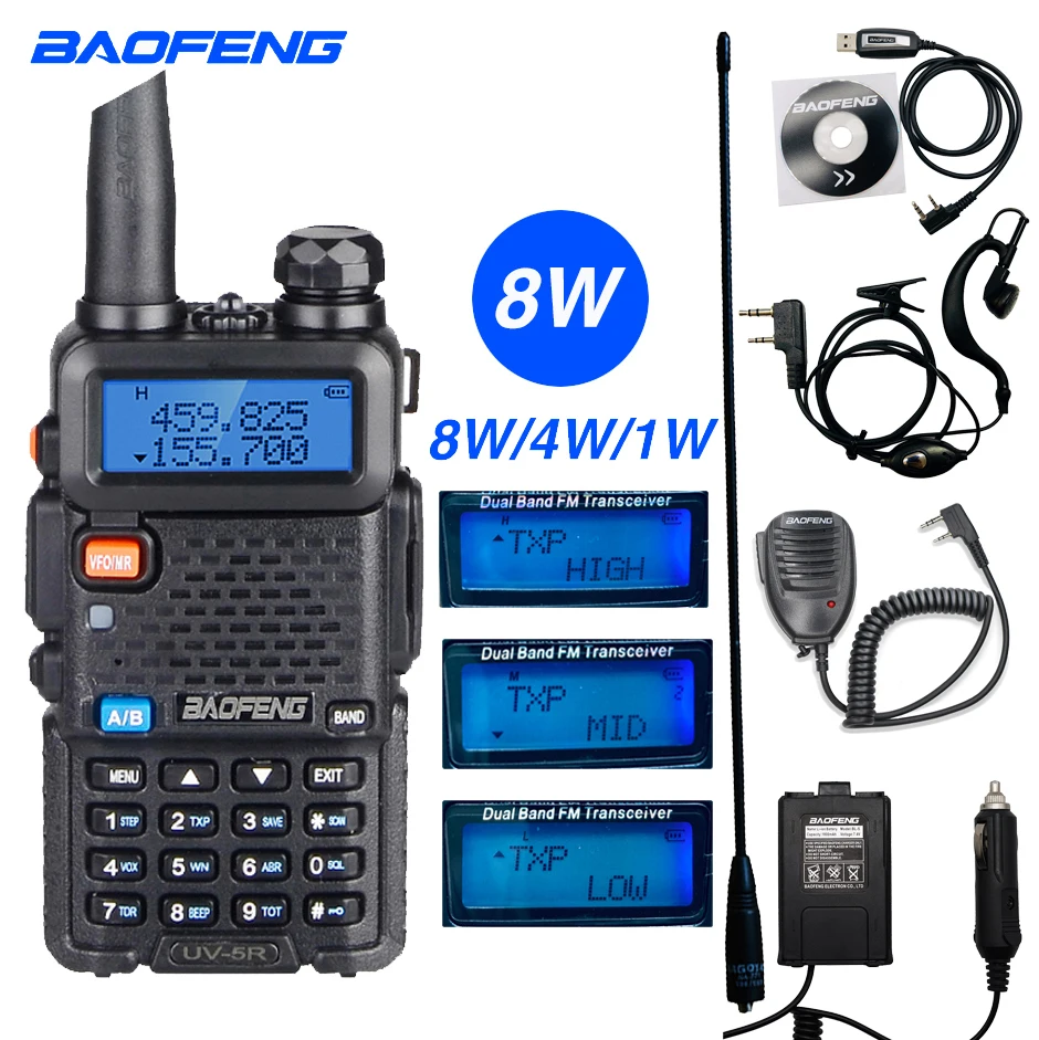 Портативная рация Baofeng UV 5R 8 Вт 10 км|Рации| |