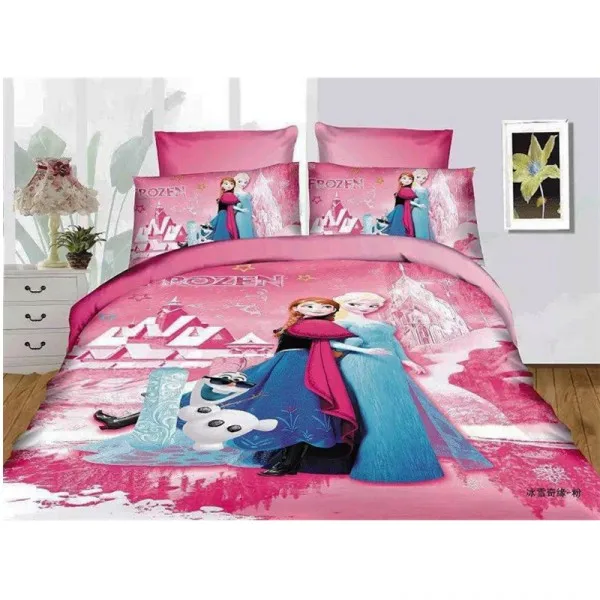 Frozen 4 3D печатных Постельное белье Эльзы из мультфильма "Холодное сердце", «Анна», «Рапунцель»; для девочек и мальчиков тонкие туфли постельное белье пододеяльник, наволочки для подушек для 0,9 м-1,2 м кровать - Цвет: Frozen 4