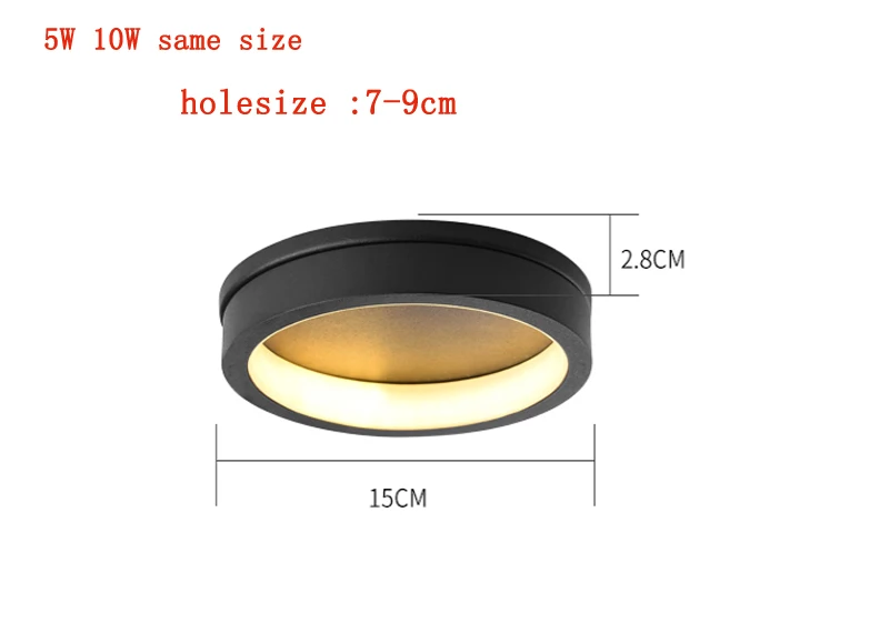 Светодиодный потолочный светильник для столовой кухни 5 Вт 10 Вт современный светодиодный потолочный светильник черно-белый светодиодный потолочный светильник