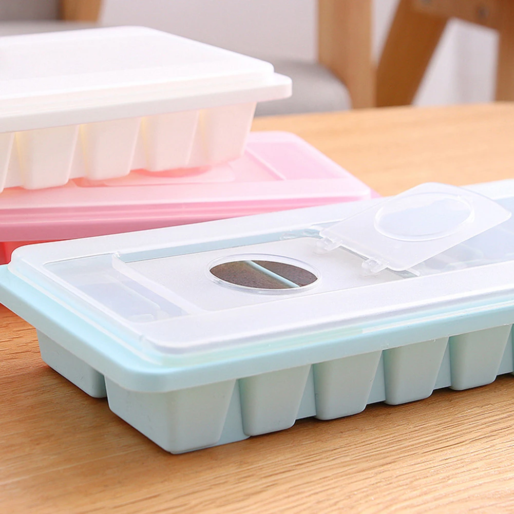 16 Cavity Ice Cube Tray PP Freezer Tool Home Mold Lid Cover Separate Easy Release Kitchen DIY Dustproof Summer Non Stick
