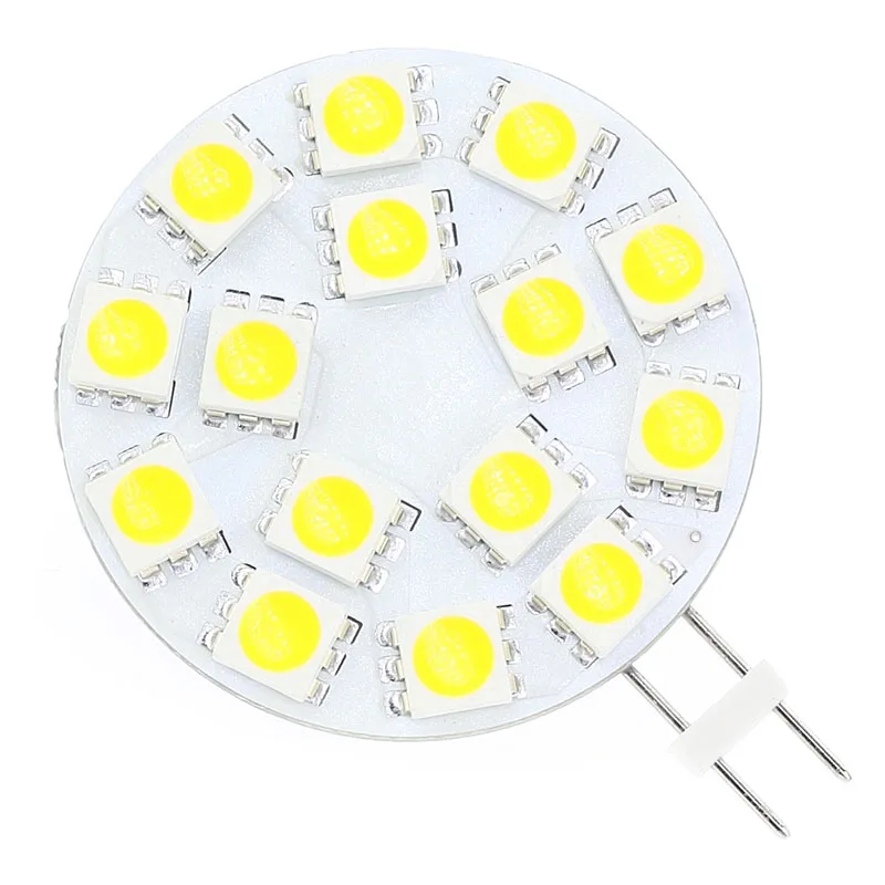 15LED G4 светильник с регулируемой яркостью 5050SMD 300-330LM 3 Вт широкое напряжение AC/DC10-30V для лодок кораблей автомобилей 5 шт./лот