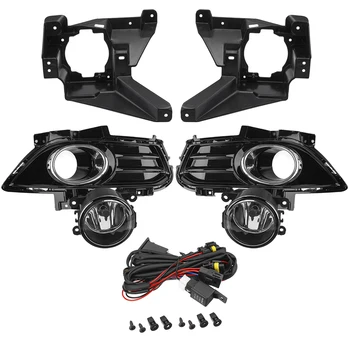 

Hot Complete Set Front Fog Lights Fog lamp Kit with Bezel Covers and Wiring For Ford for Fusion for Mondeo 2013 2014 2015 2016