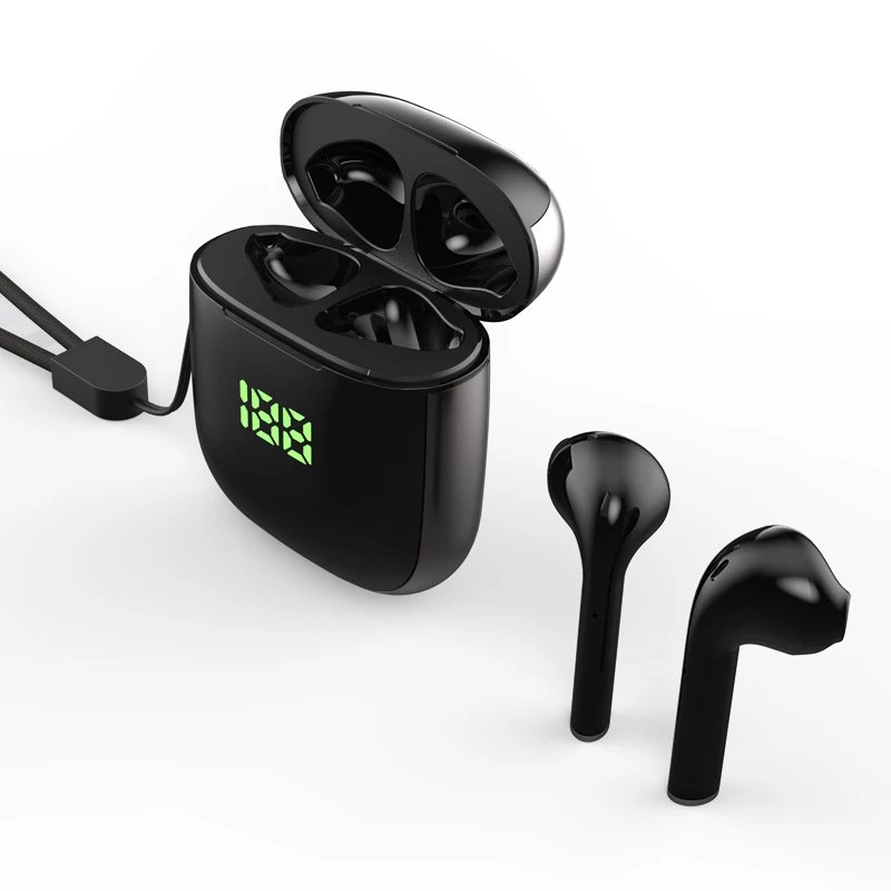 Новинка WK60 X6 tws Bluetooth 5,0 наушники мини беспроводной зарядки наушники настоящий светодиодный дисплей гарнитура для ios Android системы