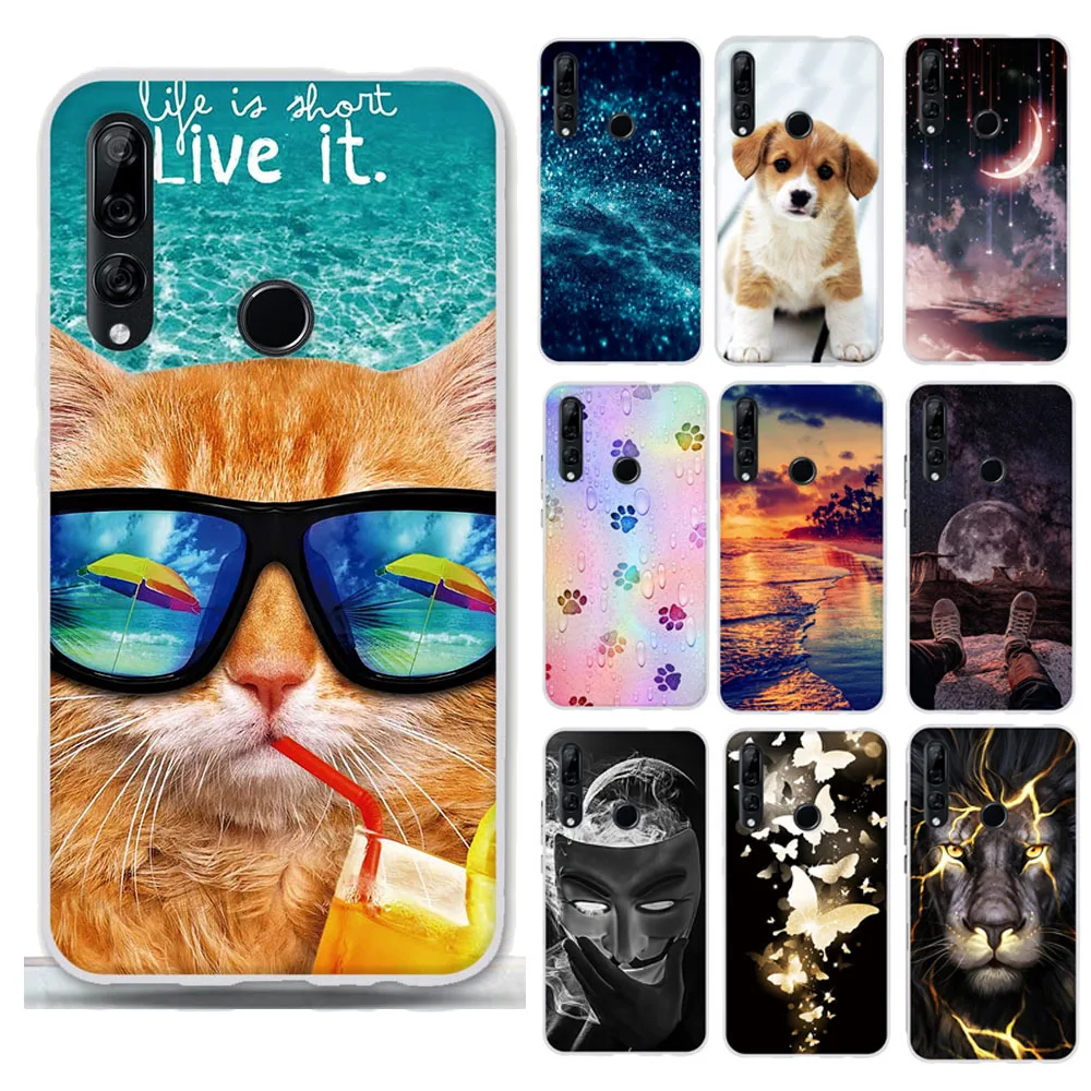 Чехол для Huawei P Smart Z мягкий чехол из ТПУ Y9 Prime 2019 милый с рисунком Enjoy 10 Plus