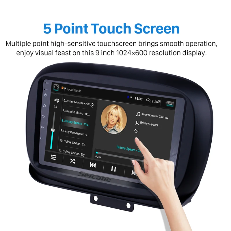 Seicane автомобильный 2Din " gps авто радио Android 8,1 Navi HD для Fiat 500X- мультимедийный плеер сенсорный экран поддержка SWC Carplay