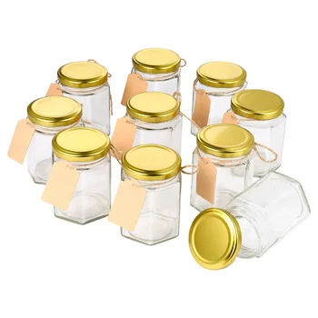 

10pcs Glass 180ML Honey Jars Spice Jars for Home Wedding Kitchen