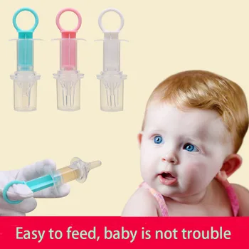 

New Baby Transparent Needle Feeder Squeeze Medicine Dropper Dispenser Pacifier Feeding Utensils Infant Nipple Syringe