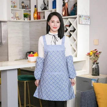 

Fashion Cotton Antifouling Cooking Household Kitchen Restaurant Apron Female Adult Cotton and Linen Waist Japanese Housework
