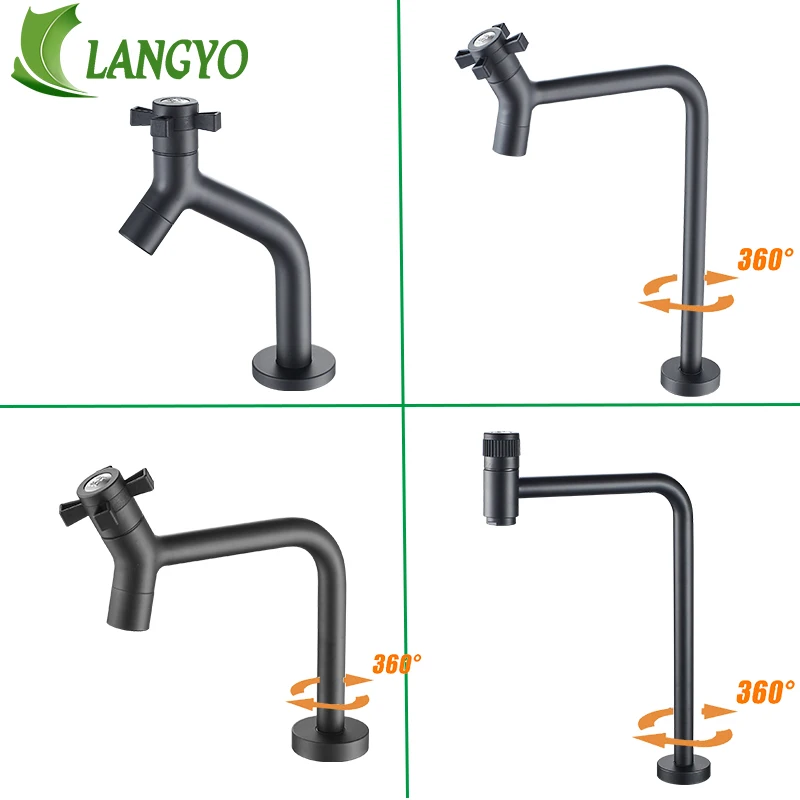 

Black Tall Basin Sink Faucet Single Cold Bathroom Washbasin Water Mixer Tap Single Cold Water Basin Crane Tap Bathroom Tap