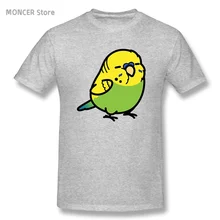 

Chubby Green English Budgie T Shirt Casual Man/women Tee T-Shirt Short Sleeve Cotton Tshirt