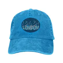 Хлопковая бейсболка, регулируемая бейсболка, шляпы, графика, Лондон, город, типография, Спортивная эмблема, дизайн, синий