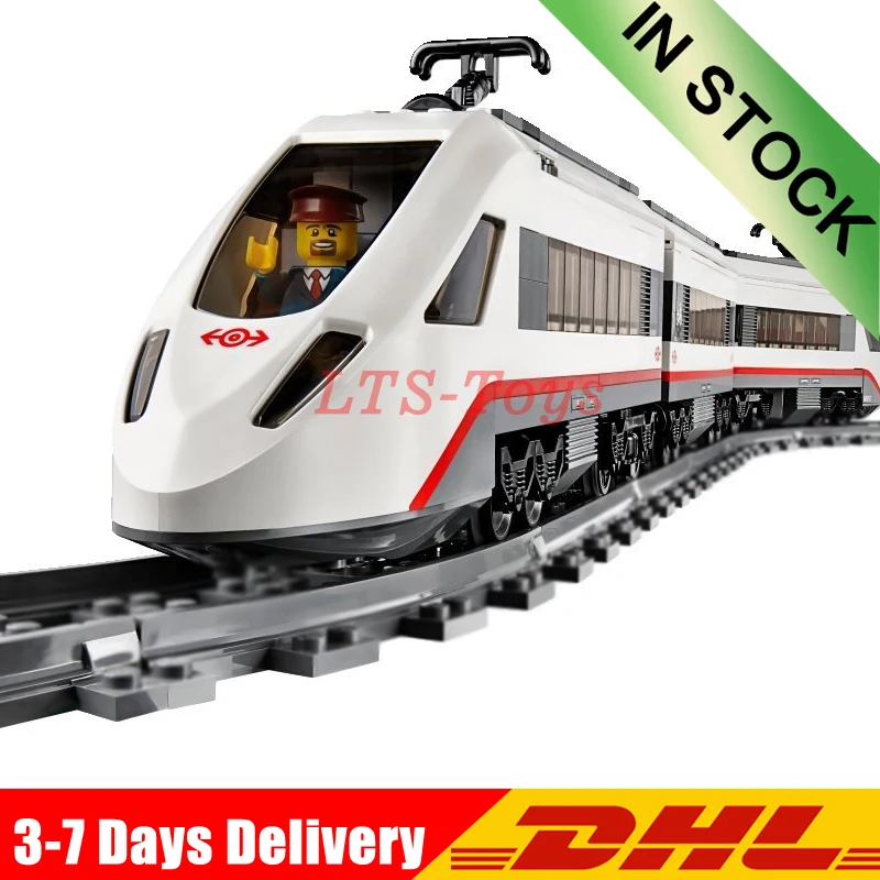 

In Stock 02010 The High-speed Passenger Train Building Remote-control Trucks Set Blocks Bricks Toys Compatible Legoinglys 60051