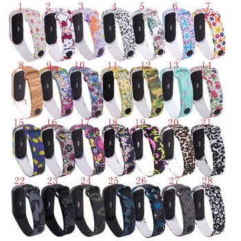 

100PCS Replacement Printed Patterns Smart Accessories For Xiaomi Mi Band 3 4 Strap Watch Bracelet Miband 3 4 Wrist Band Silicone