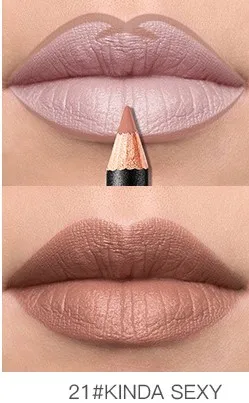 21 Pudaier12-color подводка для губ водостойкая прочная обесцвечивающая Обнаженная Блеск для губ матовая подводка для губ Губная помада ручка - Цвет: 21