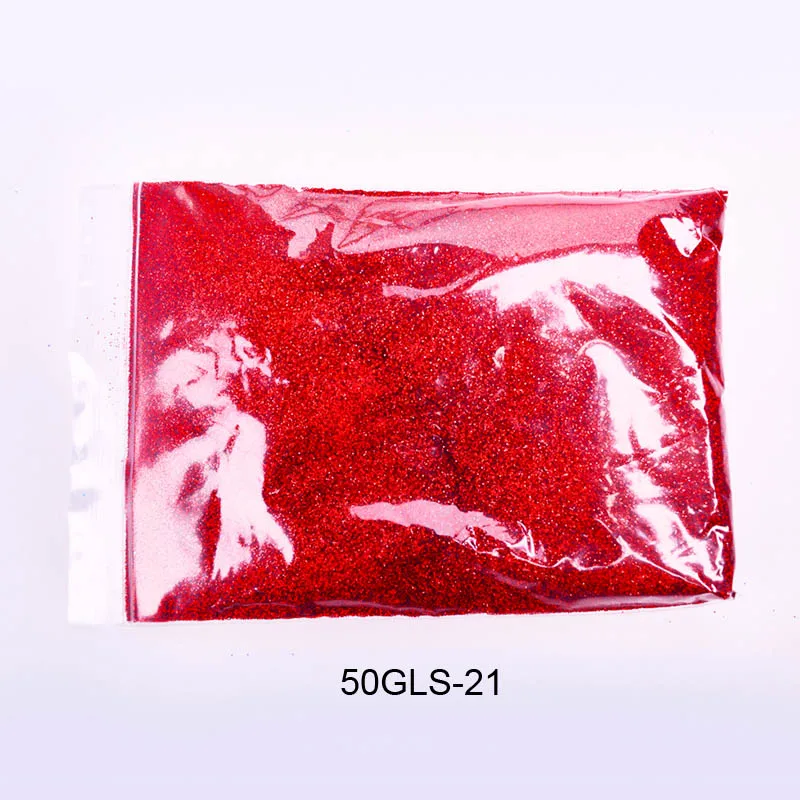 50G/Bag Fine Holographic Nail Glitter Powder Laser Silver Nail Sequins Hexagon Shape Polish Manicure Nails Art Decoration 0.2mm