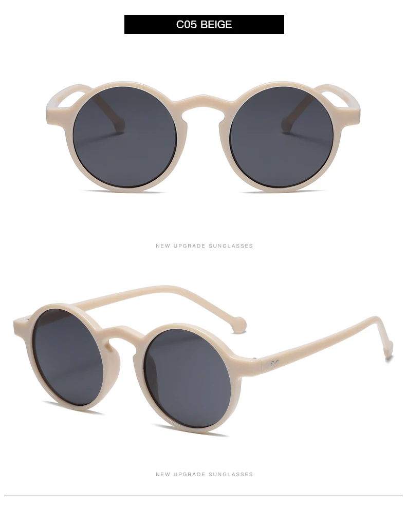 big sunglasses Retro Round Sunglasses Women Brand Designer Vintage Small Frame Sun Glasses Ladies Fashionable Korean Style Eyewear black cat eye sunglasses