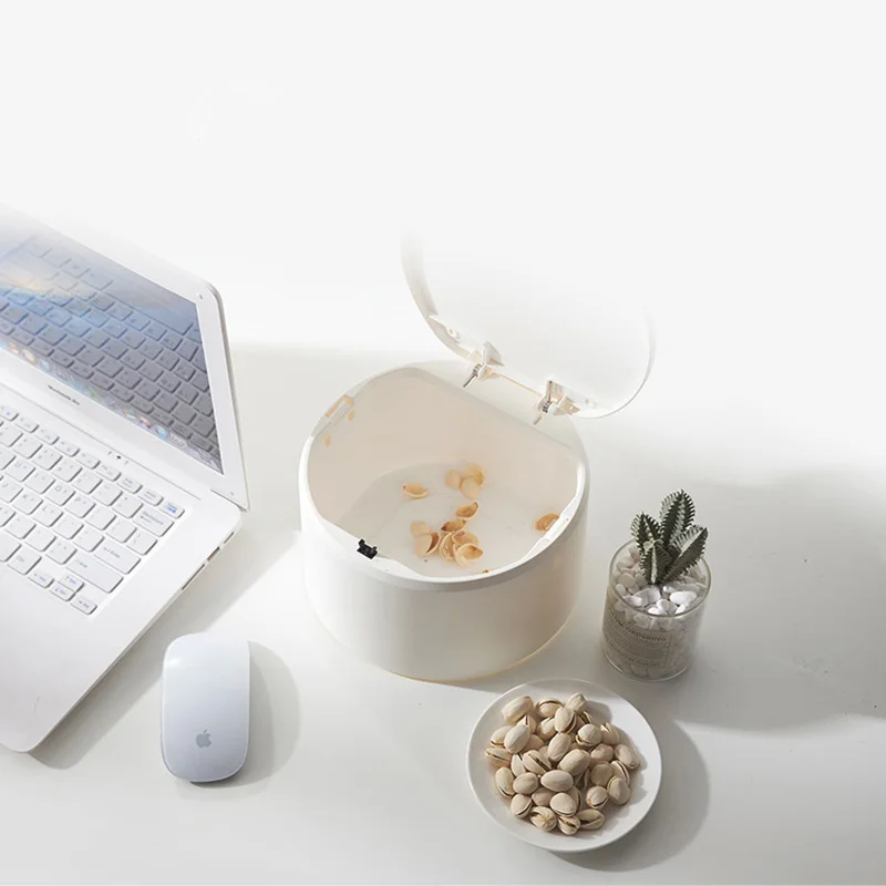 LEDFRE настольная мусорная корзина с крышкой прессом Настольная мини для Plactic 3 л/0 8