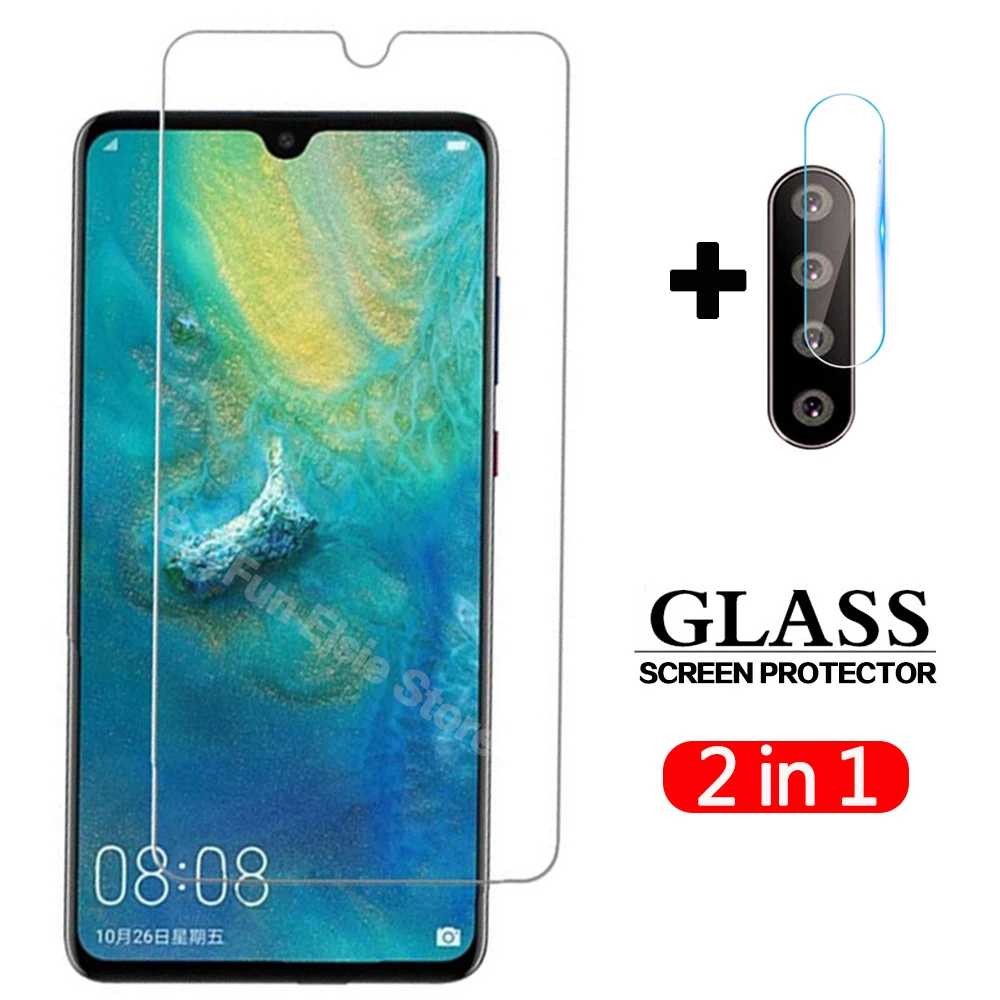 2 in 1 Tempered Glass On For Huawei P30 lite Camera lens Screen Protector Film Protective Glass For Huawei P30lite P 30 Light afbeelding