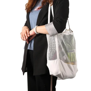 

Mesh Shopping Bag Reusable String Fruit Storage Handbag Totes Women Shopping Mesh Net Woven Bag Shop Grocery Tote Bag
