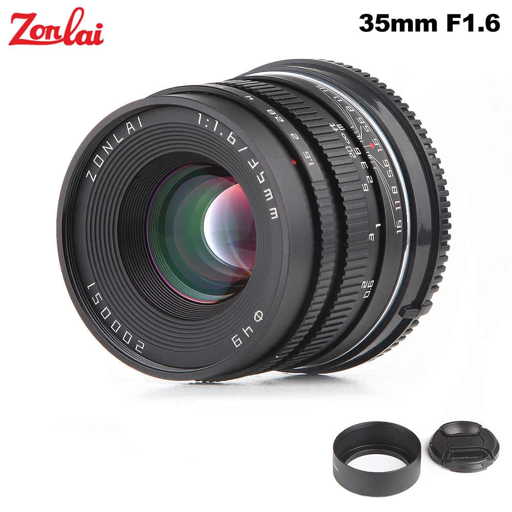 Zonlai 35 мм F1.6 Большая диафрагма ручной основной объектив для Sony E mount Fuji Mount a6300 a6500
