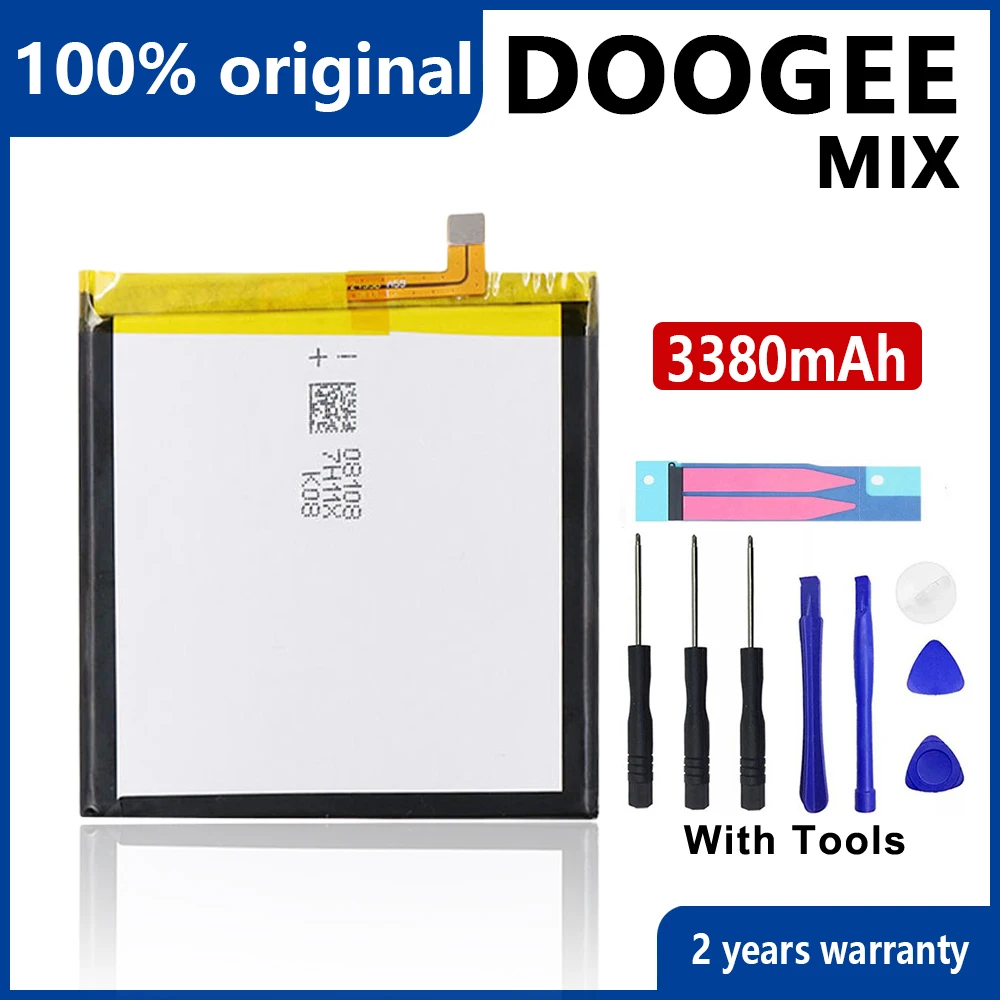 100% Оригинальный аккумулятор 3380 мА · ч Для DOOGEE MIX высококачественные аккумуляторы