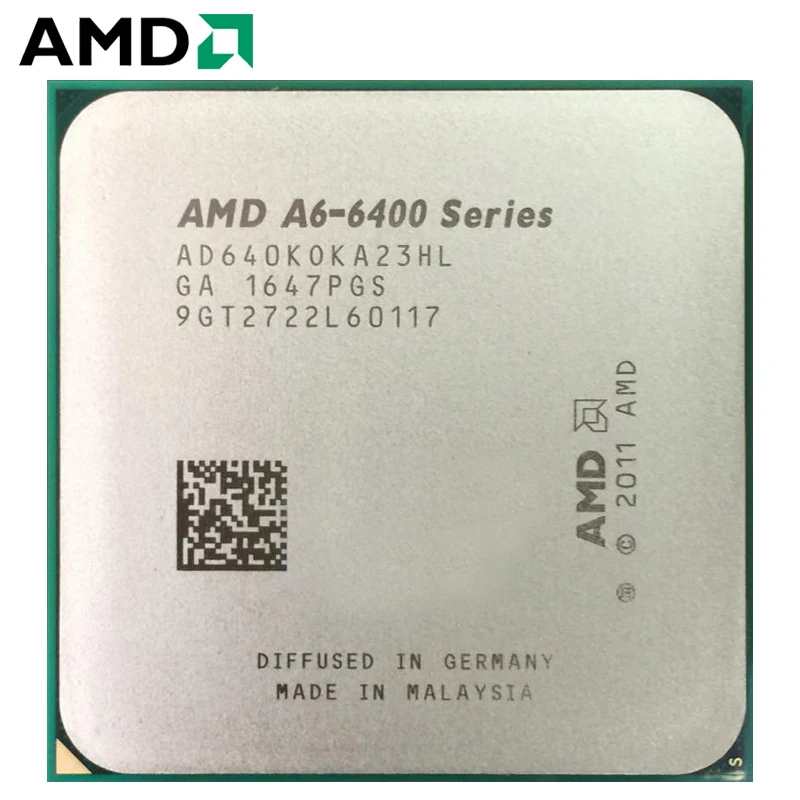 AMD A6-Series A6-6400K A6 6400K A6 6400 двухъядерный процессор APU FM2 работает правильно 3,9 ГГц 65 Вт настольный процессор разъем FM2