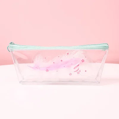 AngelHere Store 1 шт./лот кавайный чехол для карандаша зыбучие пески большой емкости прозрачный Карандаш сумка Канцелярские товары офисные школьные принадлежности - Цвет: 11