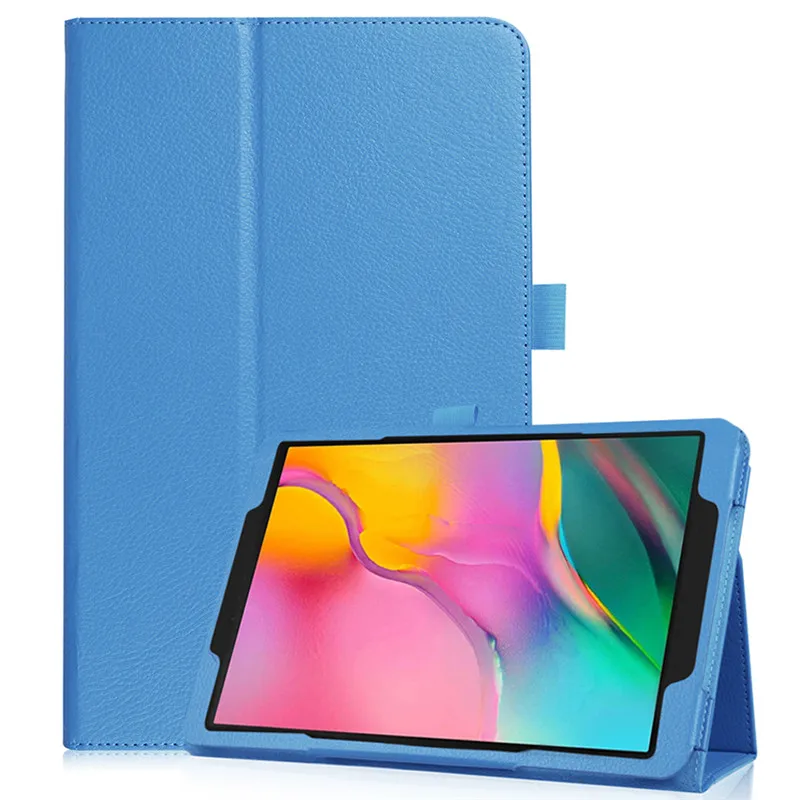 Чехол-книжка с подставкой для Samsung Galaxy Tab A 10,1 SM-T510 SM-T515 T510 T515 чехол для планшета защитный чехол+ стилус - Цвет: LZW-Sky blue