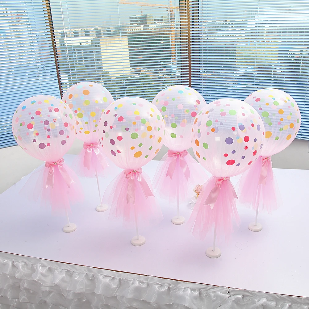 

3/4pcs 12 inch Balloon Tulle yarn mesh Tulle Roll Sewing Mesh DIY Tutu Skirt Accessories Set for Wedding Party Decoration