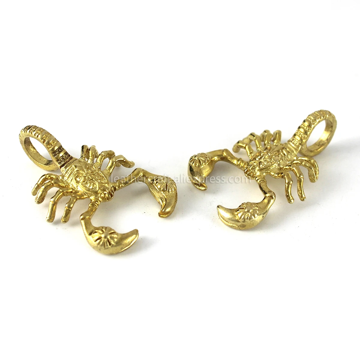 1 шт. латунные подвески Скорпион насекомое ожерелье ювелирные изделия Кожа ремесло сумка кошелек кожаный ремень украшения части