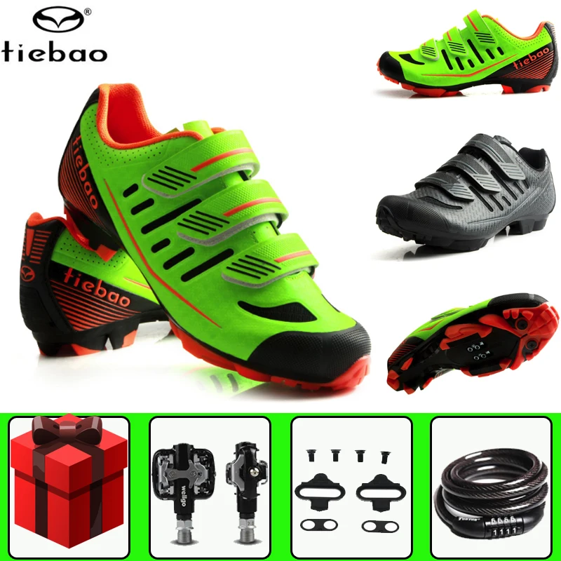 

Tiebao Cycling shoes sapatilha ciclismo mtb add SPD pedal set Mountain Bike Non-slip Buckle Sneakers Triathlon Bicycle Shoes