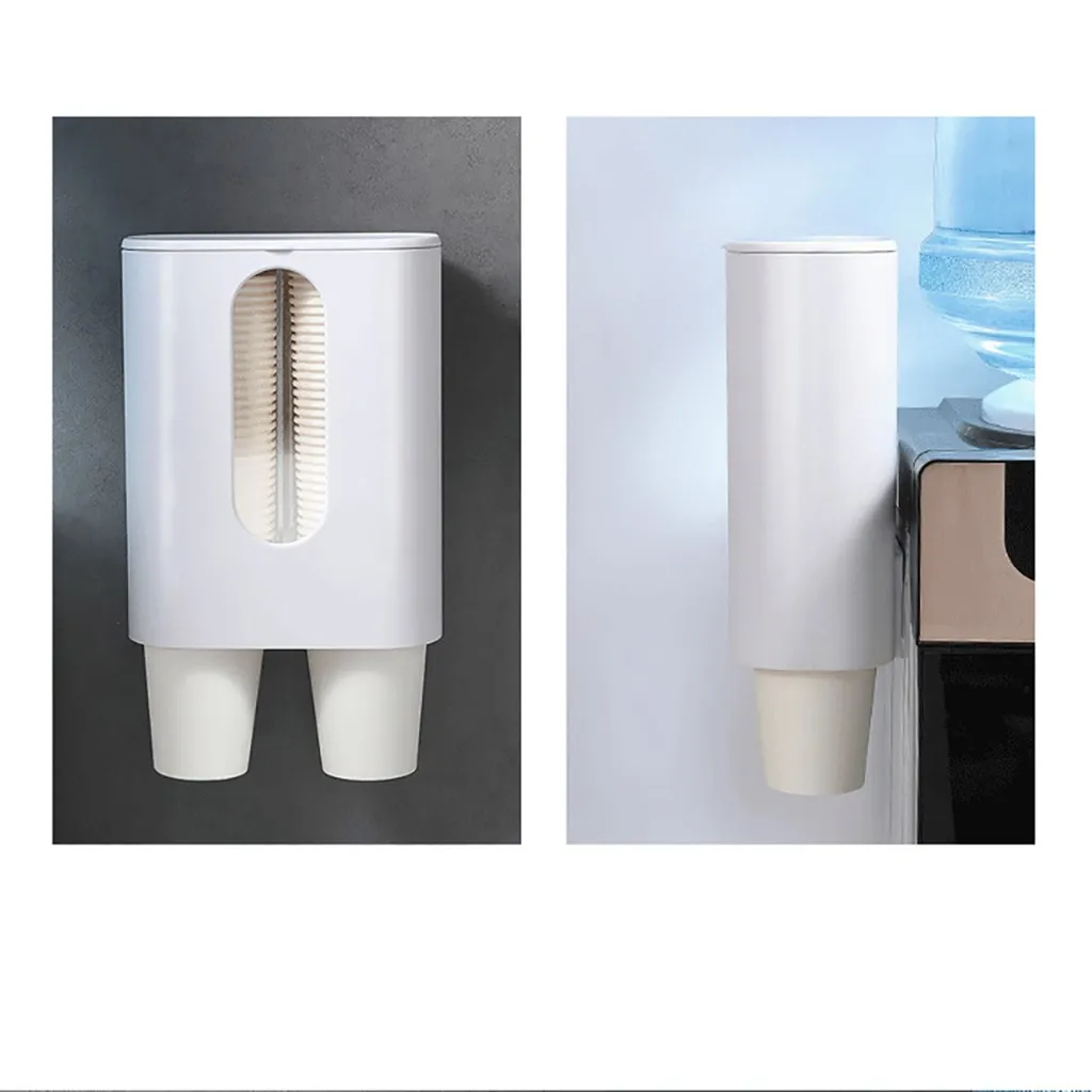 Automatic Disposable Coffee Paper Cup Holder, Kitchen Wall-Mounted, Multifunctional Storage Rack, Home Simple Hanging Rack