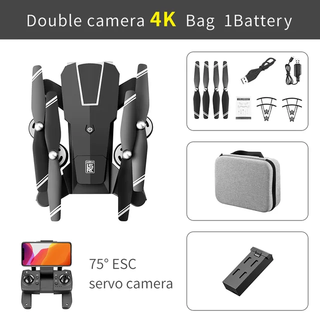 LS-25 RC Drone with 4K 6K Dual Camera 5G WIFI FPV GPS One Key Return Gesture Photo Optical Flow Positioning Flight Quadcopter