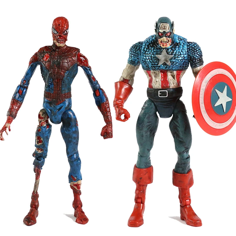 Marvel Zombie Captain America Spiderman Model Figurals ...