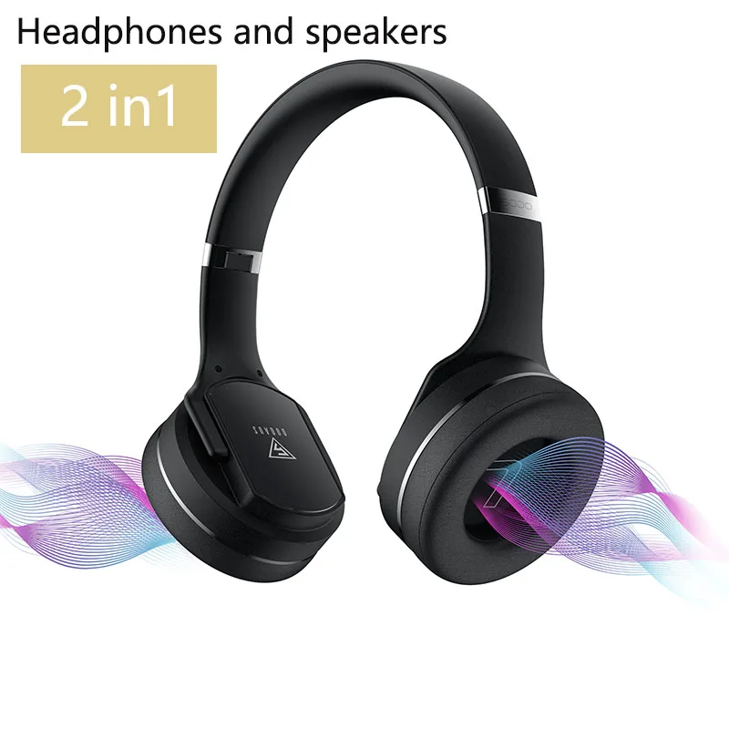 2-в-1 Bluetooth наушники и Динамик Складной гаражный Беспроводной стерео аудио плеер и наушники для телефонов ПК на базе IOS и Android