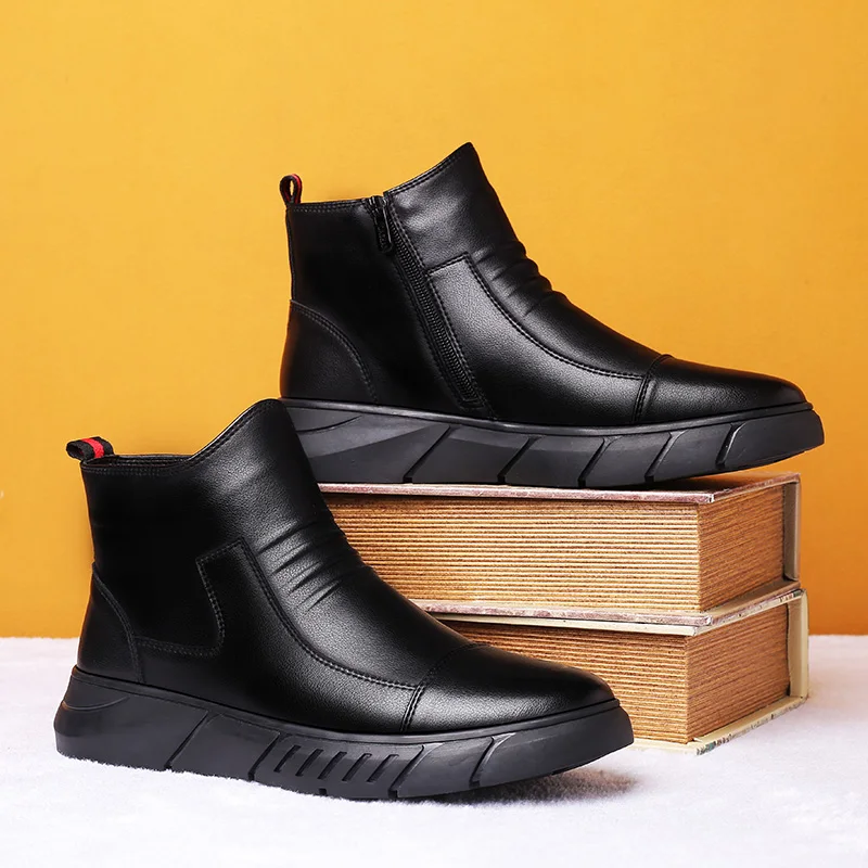 high top leather shoes