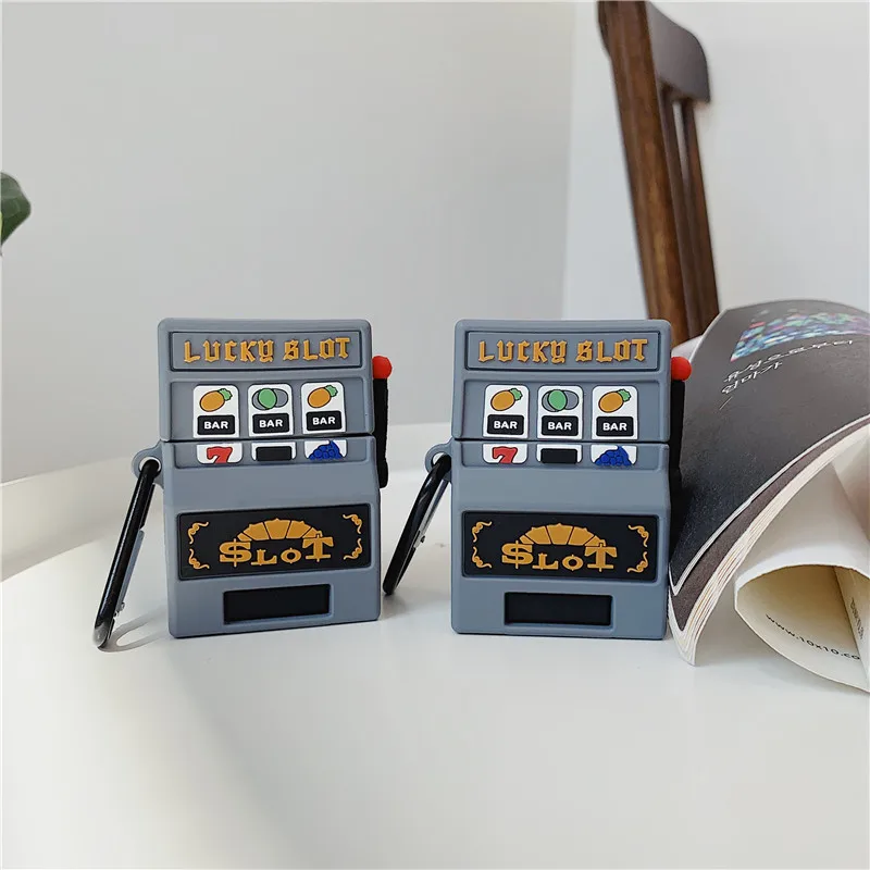 

For AirPod 2 Case 3D Lucky Slot Machine Game Cartoon Soft Silicone Earphone Cases For Apple Airpods Case Cute Cover Funda